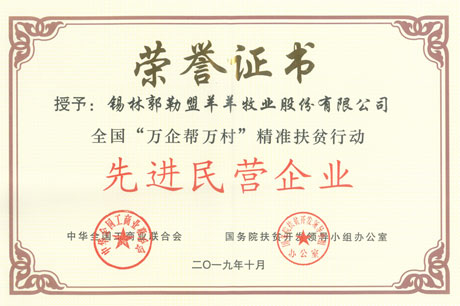 全國(guó)萬(wàn)企幫萬(wàn)村精準(zhǔn)扶貧行動(dòng)先進(jìn)民營(yíng)企業(yè)